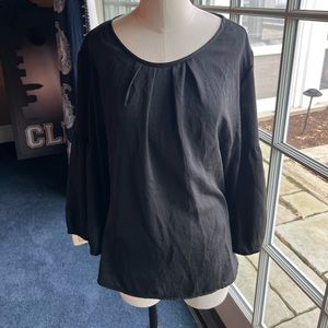 Talbots black blouse with balloon sleeves. Size 20